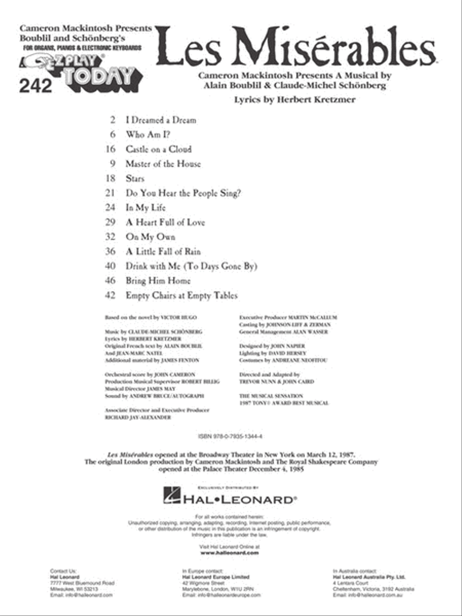 Les Misérables Voice scores gallery preview page 2