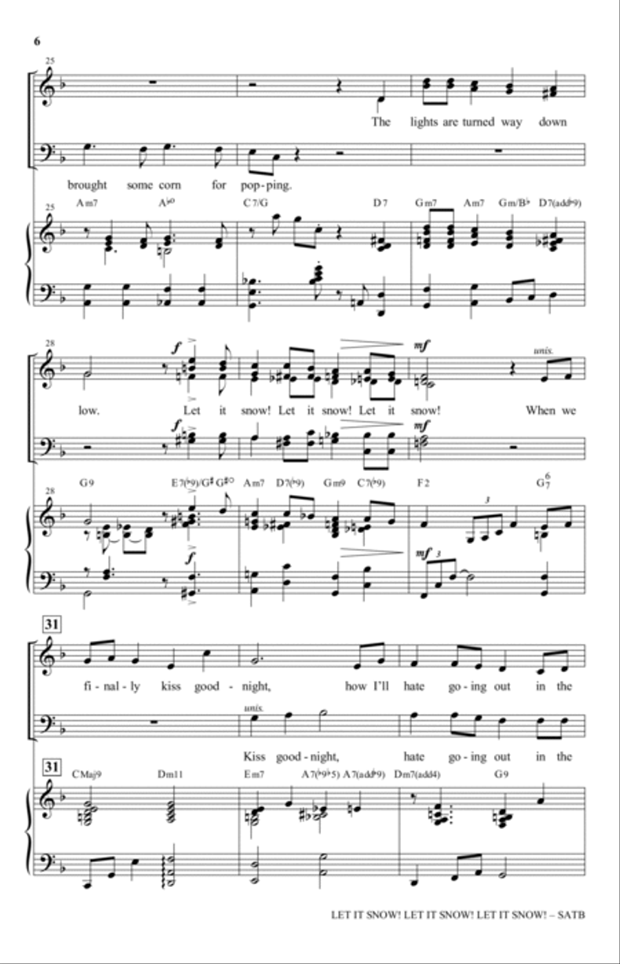 Let It Snow! Let It Snow! Let It Snow! (arr. Mark Hayes) 4-Part scores gallery preview page 4