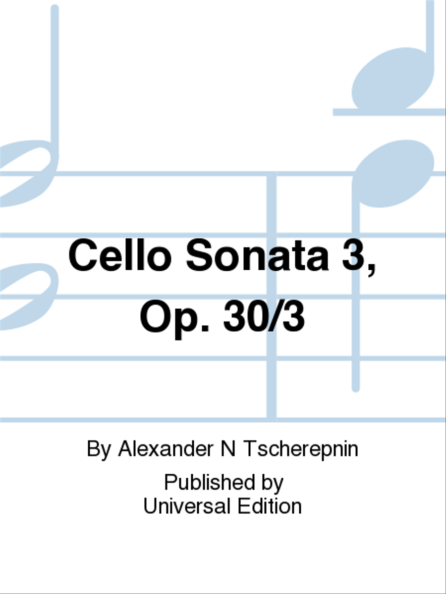 Cello Sonata 3, Op. 30/3 Cello Solo scores gallery preview page 1