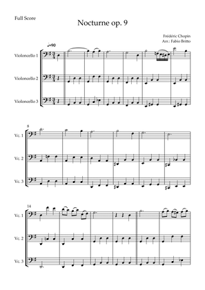 Nocturne Op.9 No. 2 (Frédéric Chopin) for Cello Trio