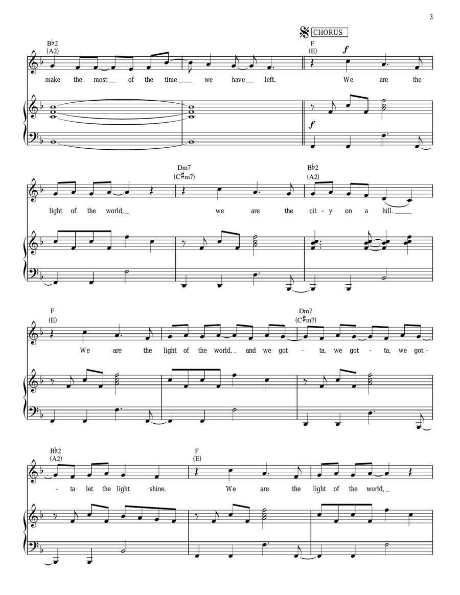 We Are Piano, Vocal, Guitar scores gallery preview page 3