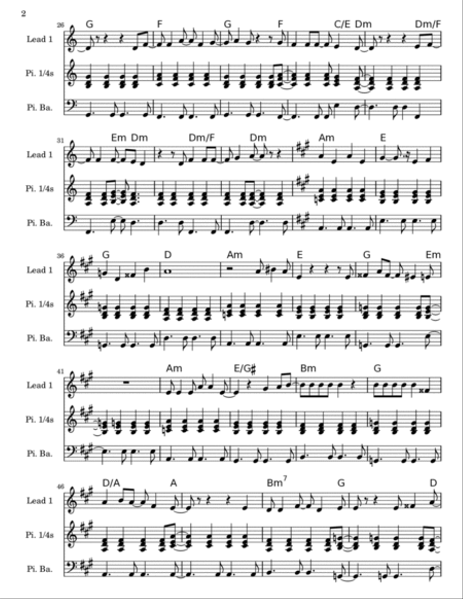 No More Pain - Instrumental Version Chamber Music scores gallery preview page 2