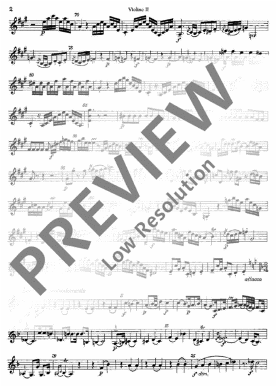 Symphony A major Violin scores gallery preview page 3