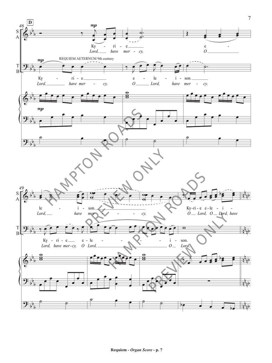 Requiem (Organ Accompaniment) Organ scores gallery preview page 8