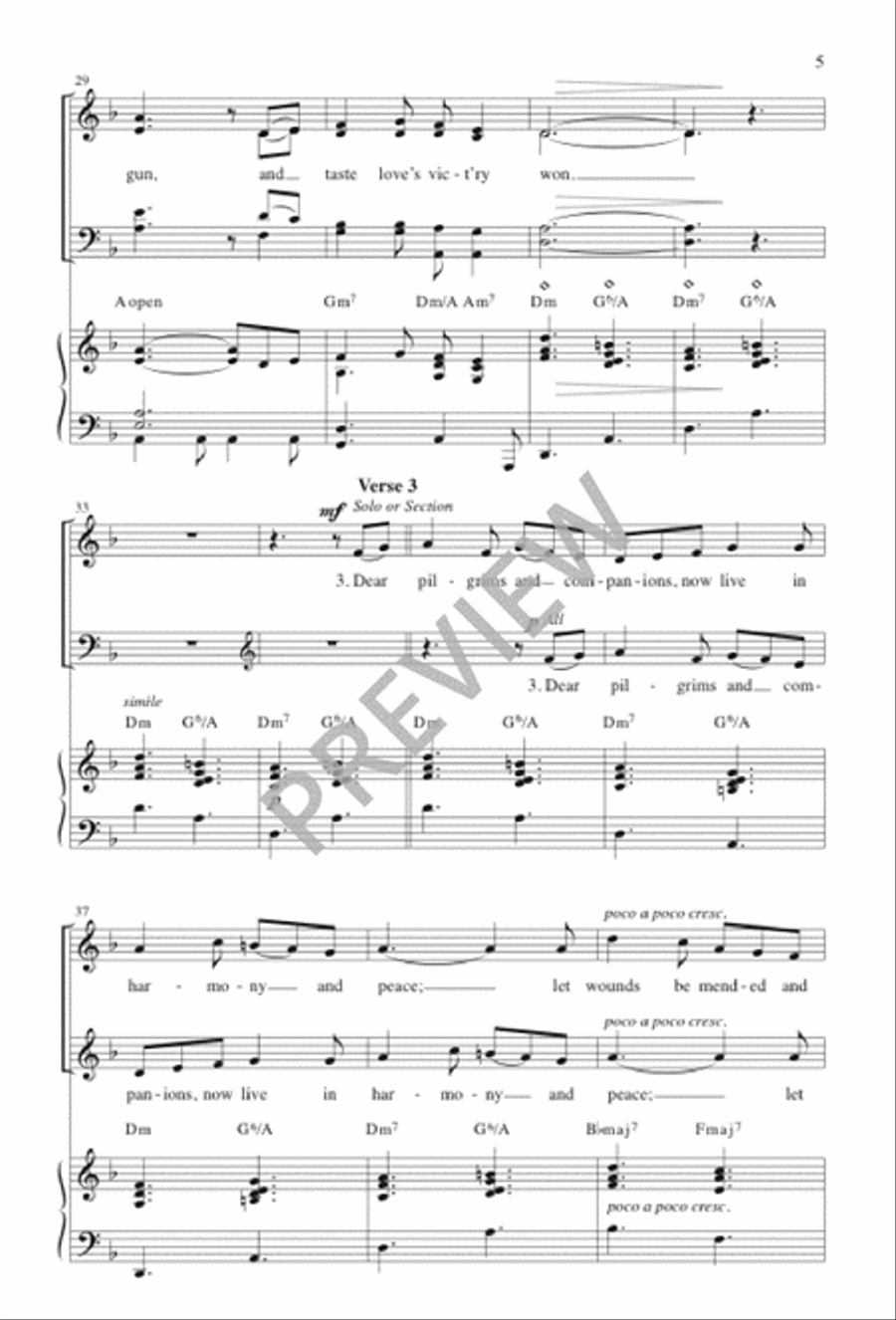 Pilgrims and Companions 4-Part scores gallery preview page 6