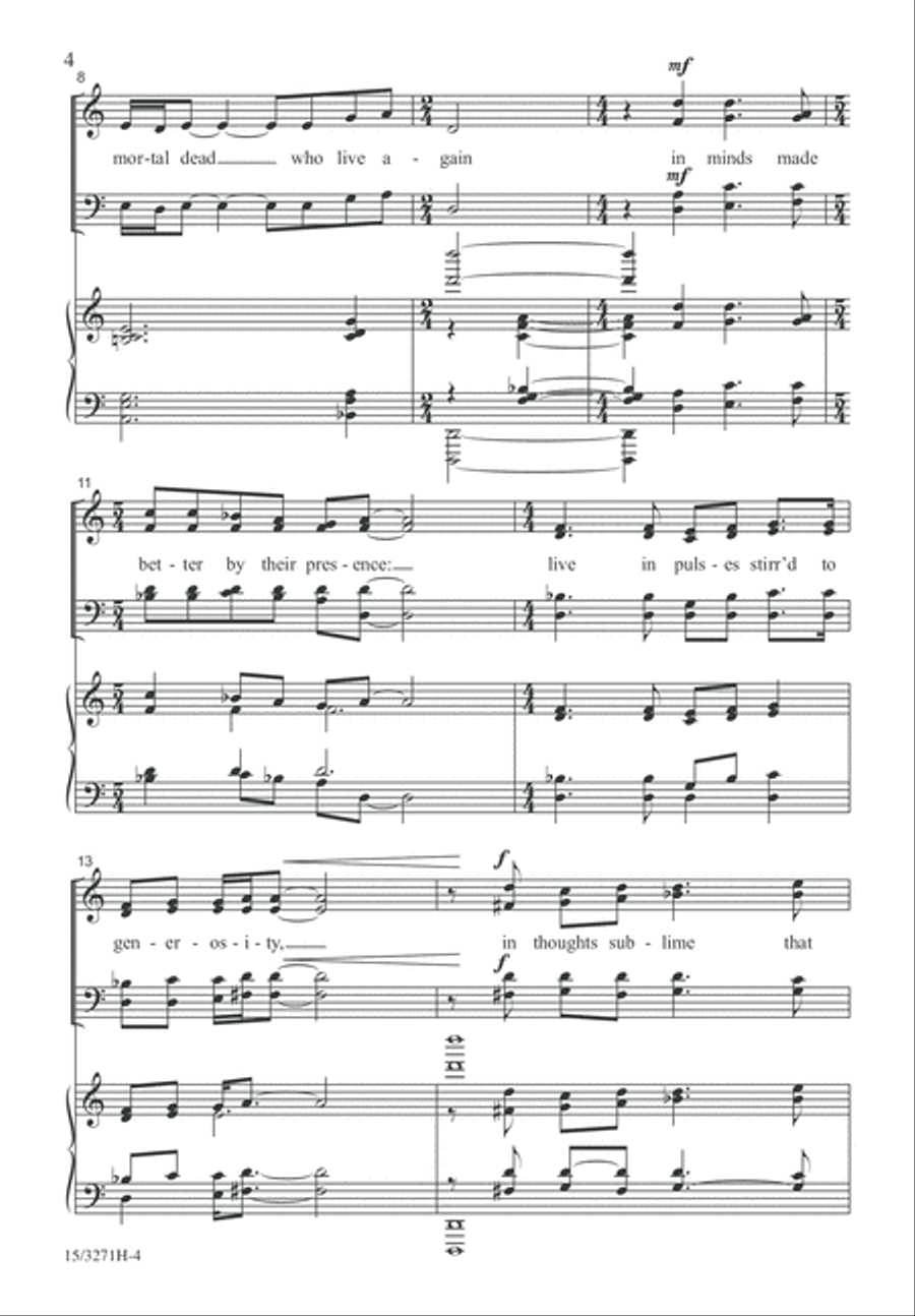 The Choir Invisible 4-Part scores gallery preview page 4