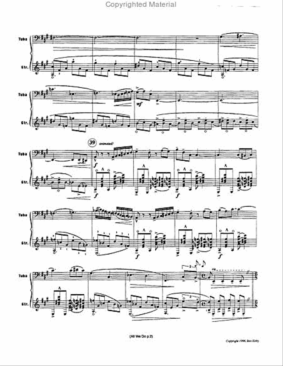 All We Do Tuba scores gallery preview page 3