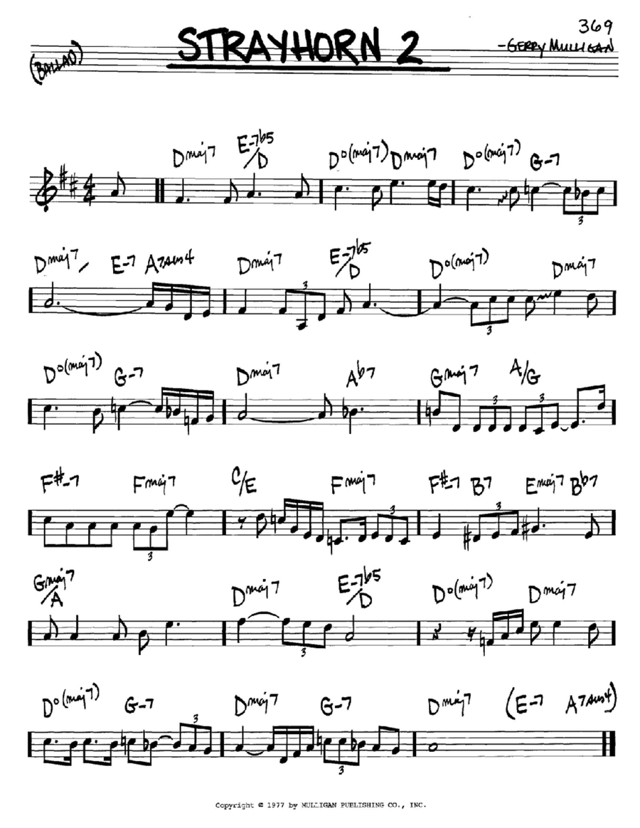 Strayhorn 2 C Instrument scores gallery preview page 1