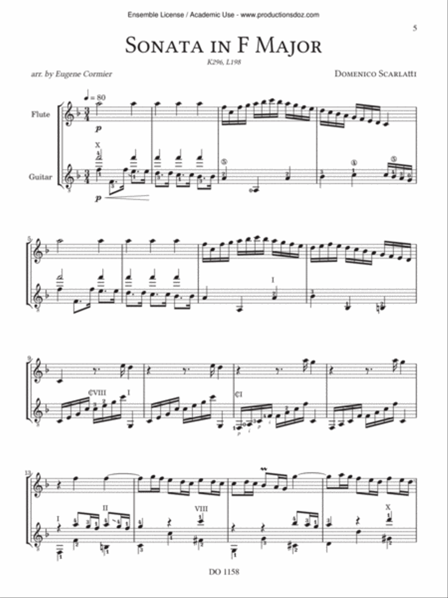 4 Sonatas K151, K296, K58, K445 Flute scores gallery preview page 5