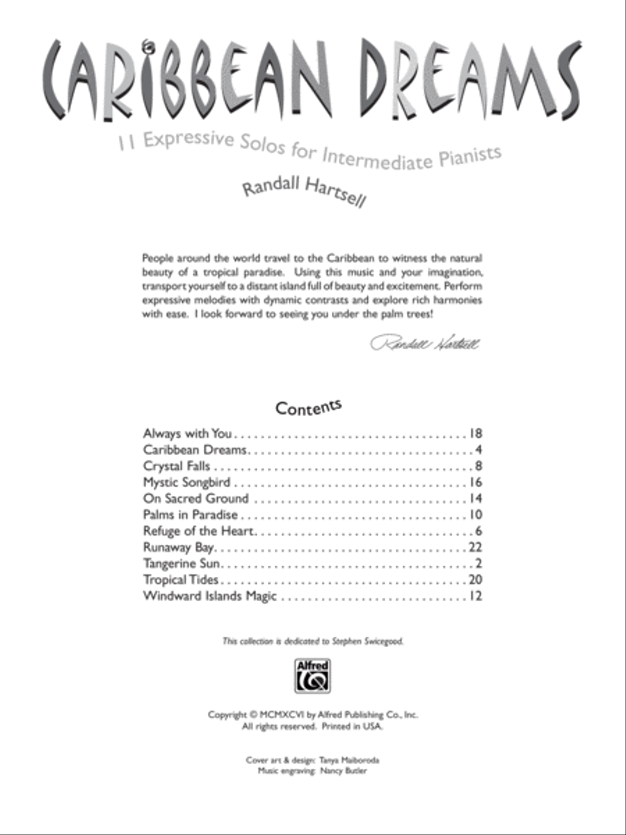 Caribbean Dreams Caribbean Dreams Piano Solo scores gallery preview page 2