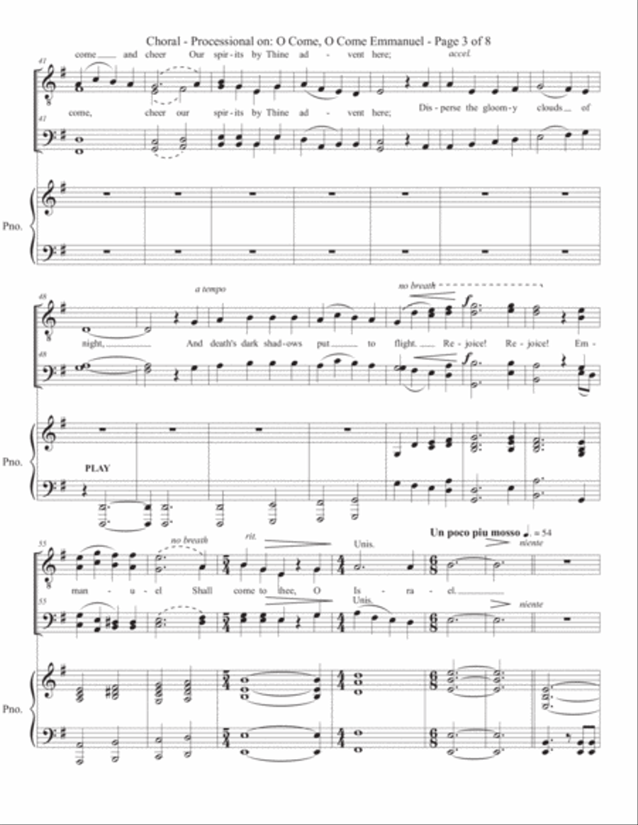 O Come, O Come Emmanuel O Come, O Come Emmanuel 4-Part scores gallery preview page 3