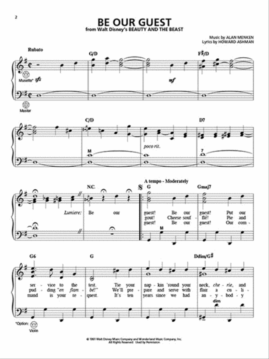 Disney Songs for Accordion – 3rd Edition Accordion scores gallery preview page 4