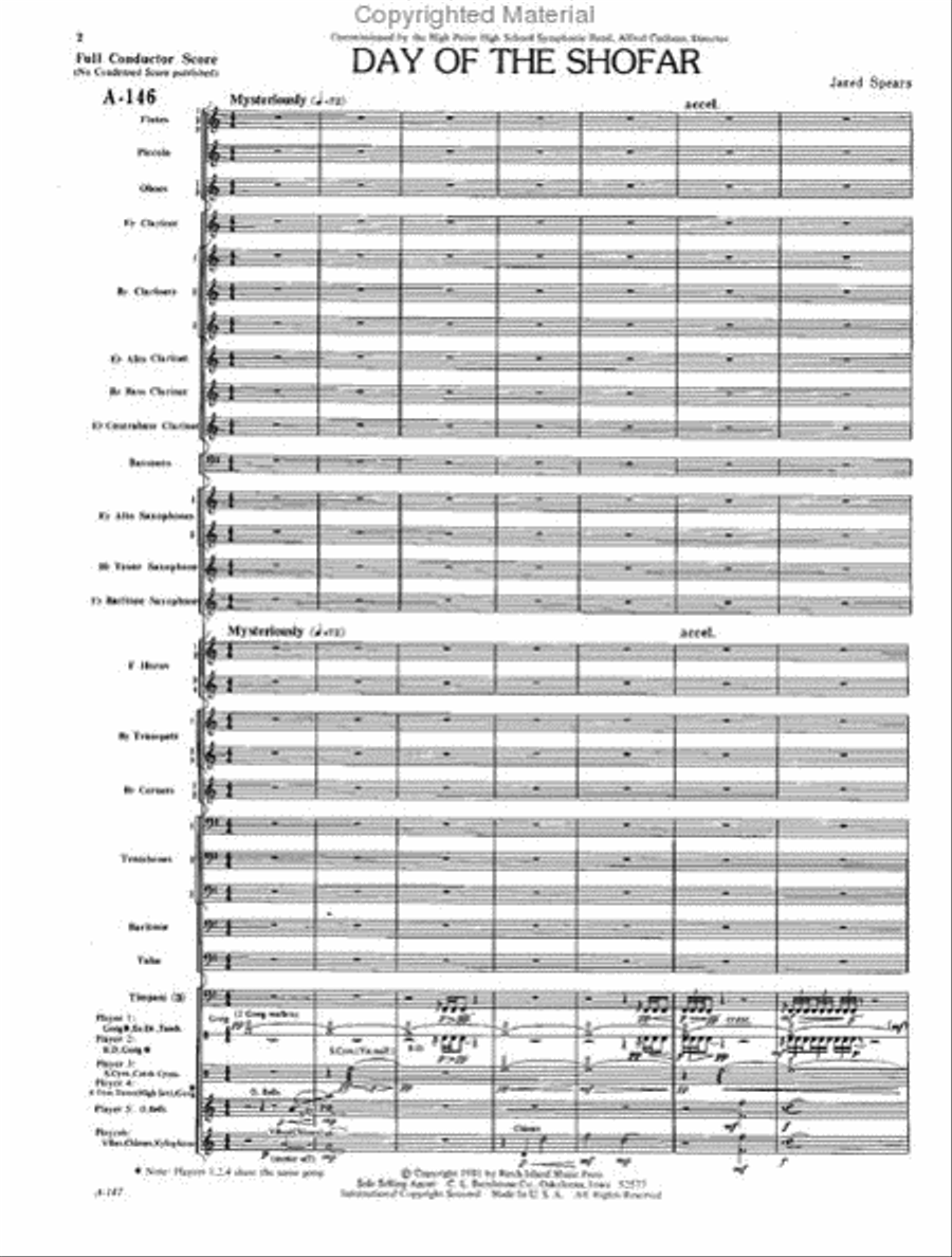 Day of the Shofar Concert Band scores gallery preview page 2