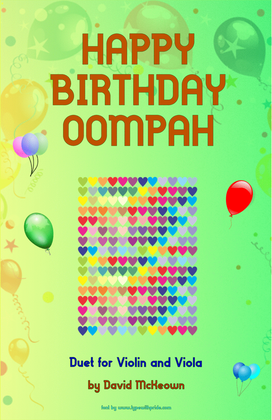 Book cover for Happy Birthday Oompah, for Violin and Viola Duet