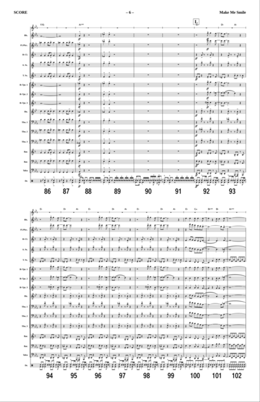 Make Me Smile Marching Band scores gallery preview page 6