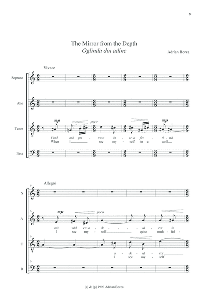 Four Choruses (for Mixed Choir a Cappella) image number null