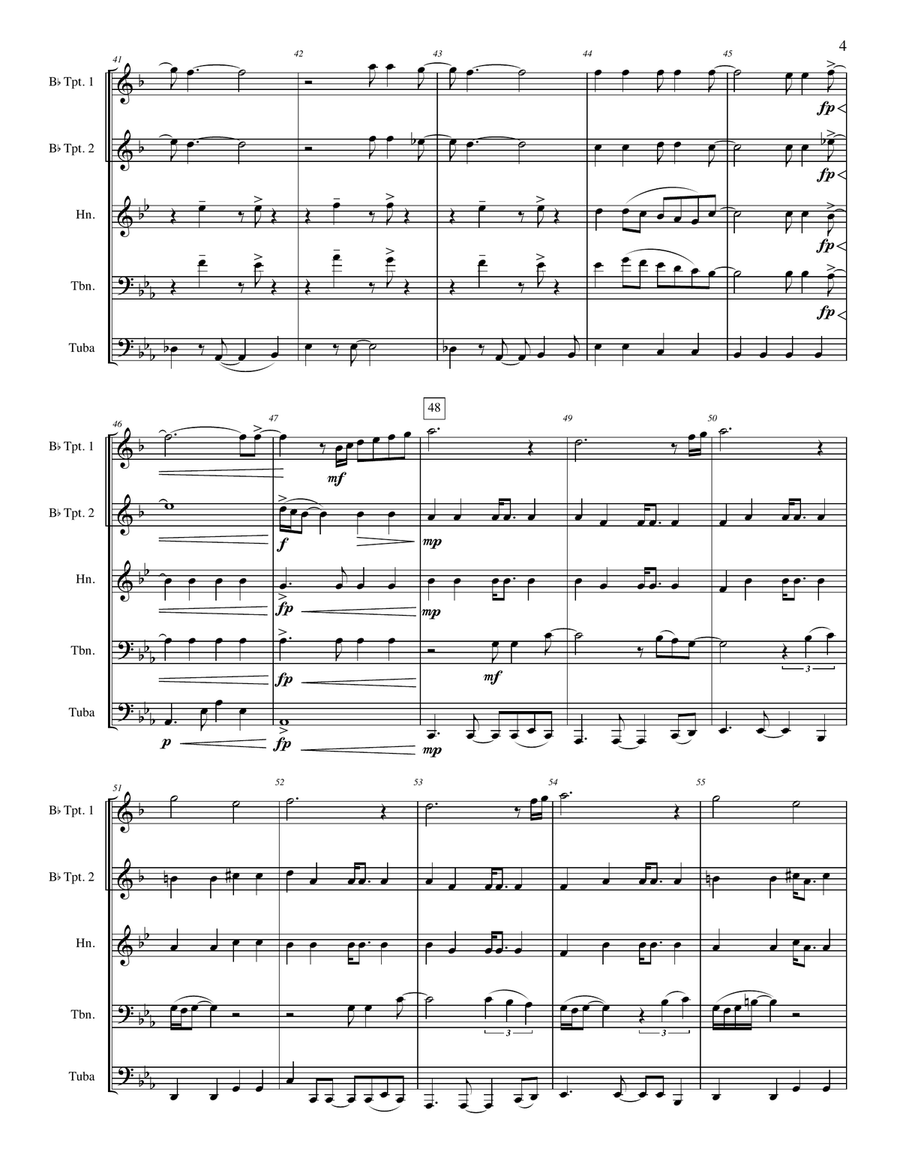 Make Me Smile Brass Quintet scores gallery preview page 4