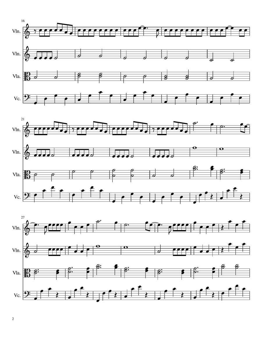 Million Reasons String Quartet scores gallery preview page 2
