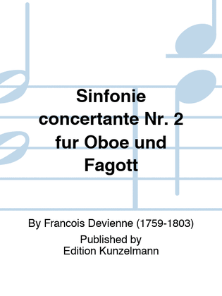 Book cover for Sinfonia concertante no. 2 for oboe, bassoon and orchestra