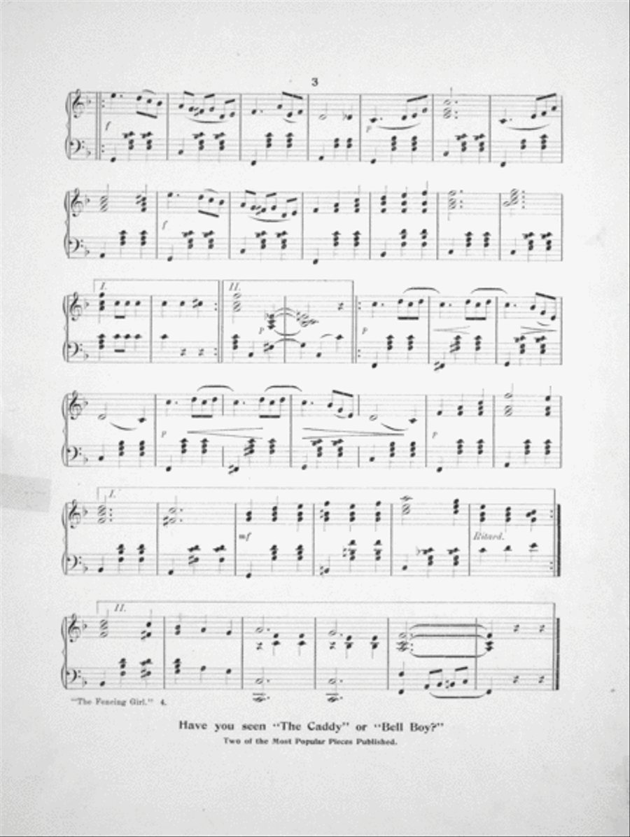 The Fencing Girl Waltz Piano Solo scores gallery preview page 3