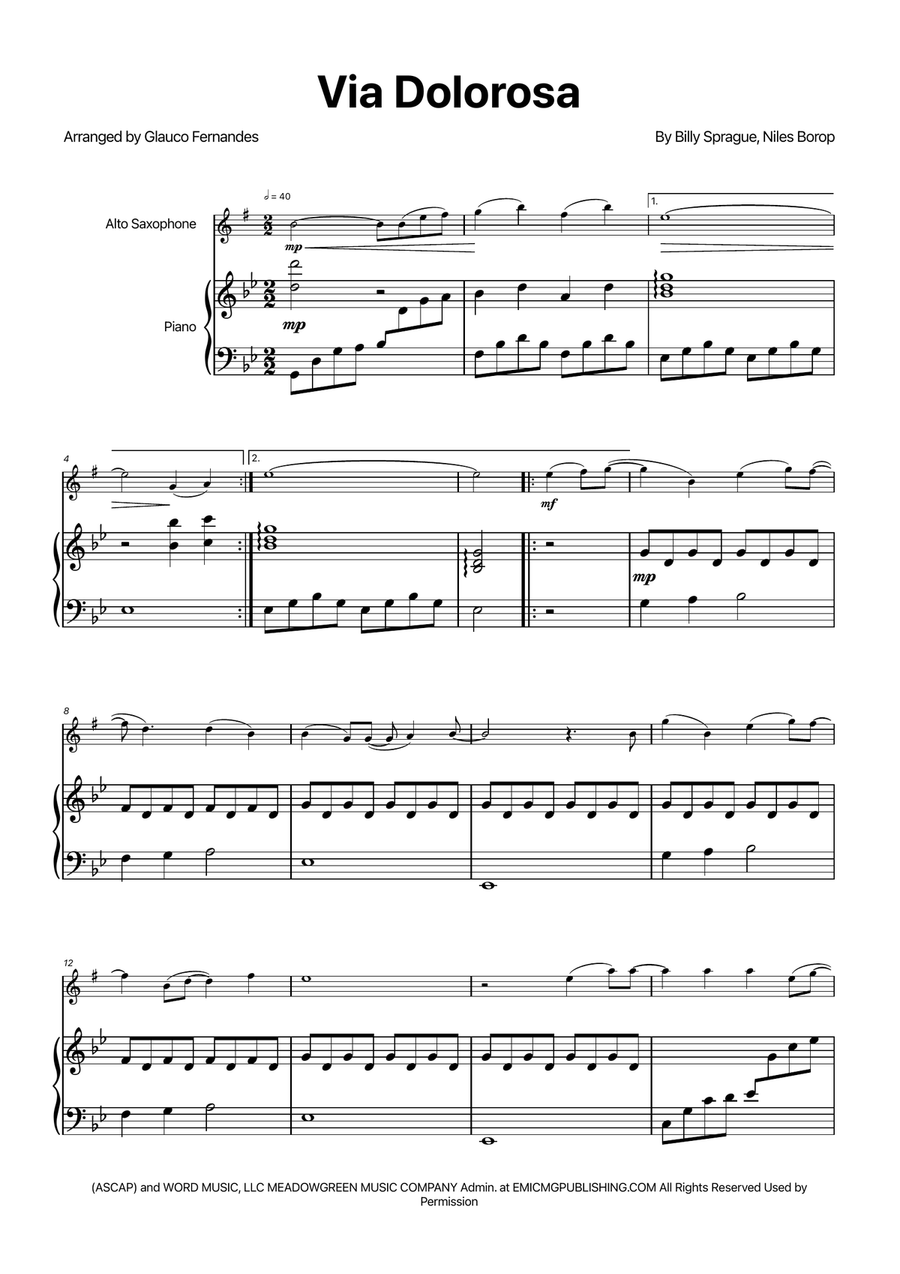 Via Dolorosa Chamber Music scores gallery preview page 1
