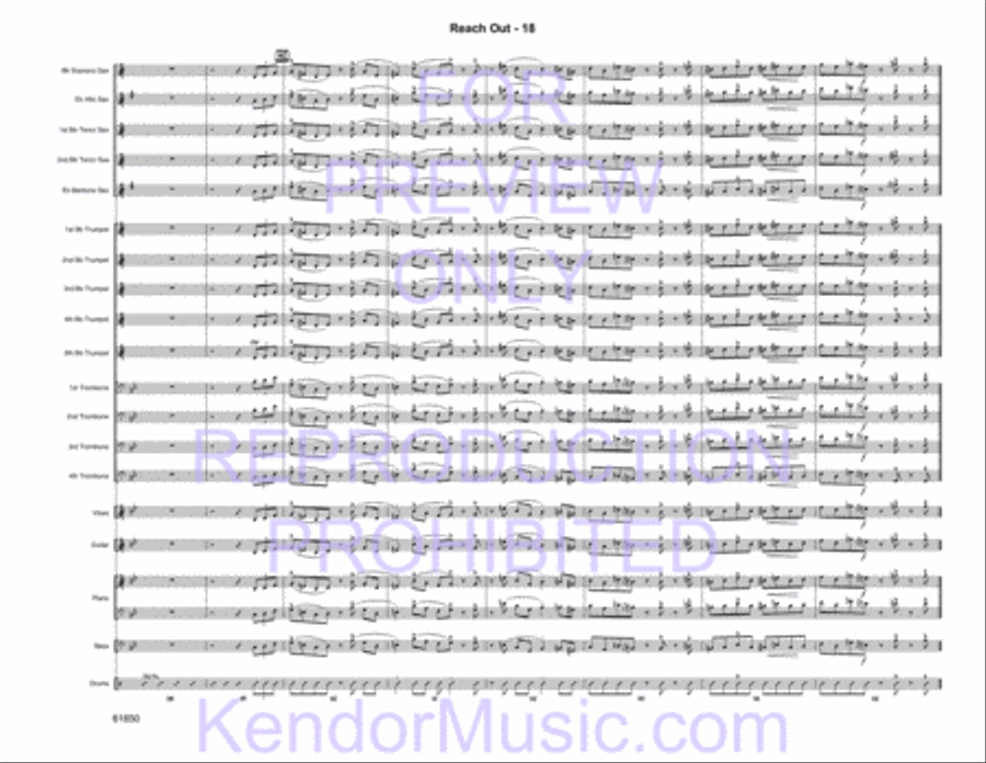 Reach Out Reach Out Jazz Ensemble scores gallery preview page 20