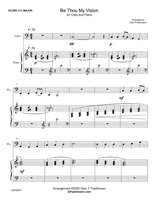 BE THOU MY VISION - CELLO SOLO with Piano Accompaniment (Grade 2)