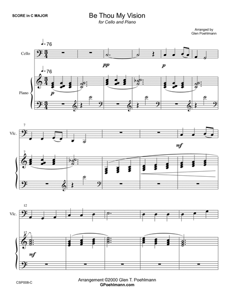 BE THOU MY VISION - CELLO SOLO with Piano Accompaniment (Grade 2) image number null