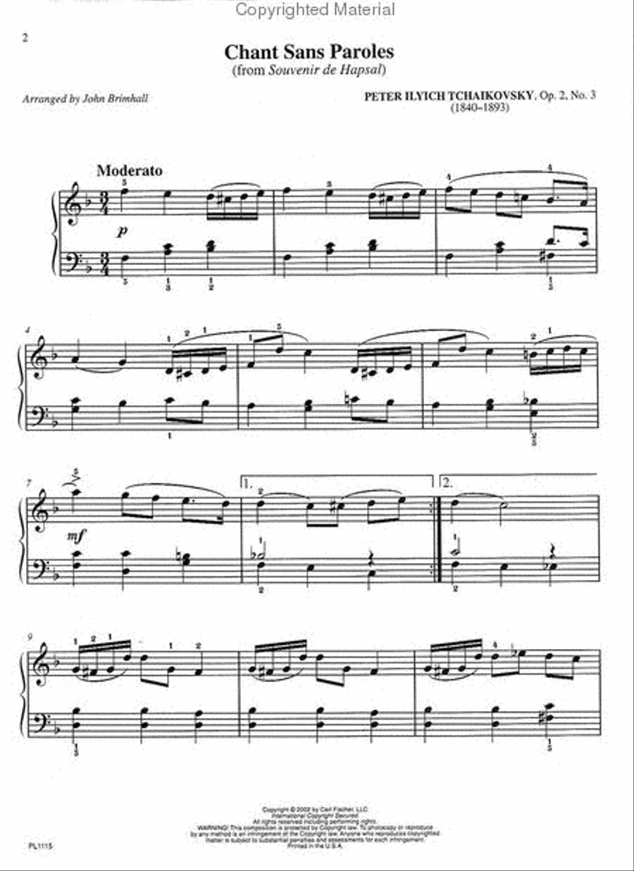 Piano Classics Piano Solo scores gallery preview page 2