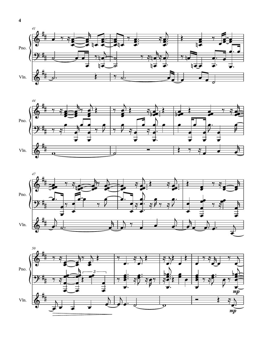 Strange Violin Solo scores gallery preview page 4