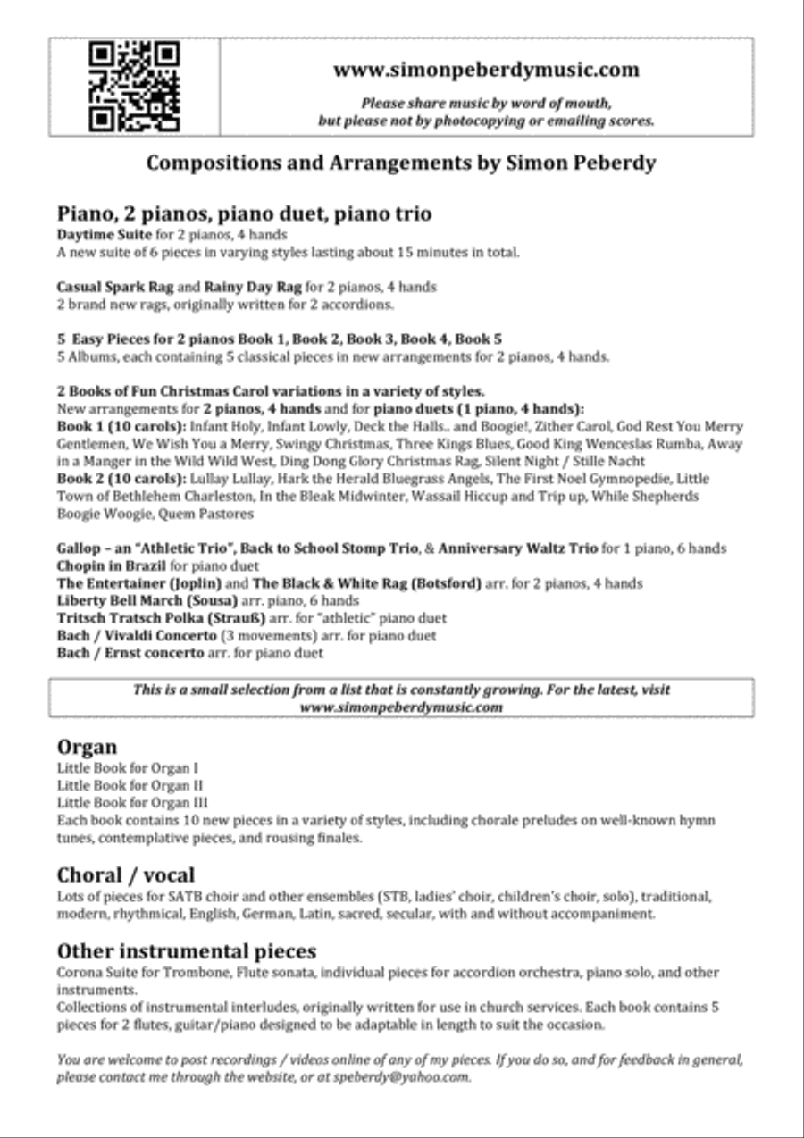 Self Isolation Blues for Alto Sax and Piano from the Corona Suite by Simon Peberdy Alto Saxophone scores gallery preview page 4