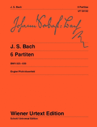 Book cover for 6 Partitas, BWV 825-830