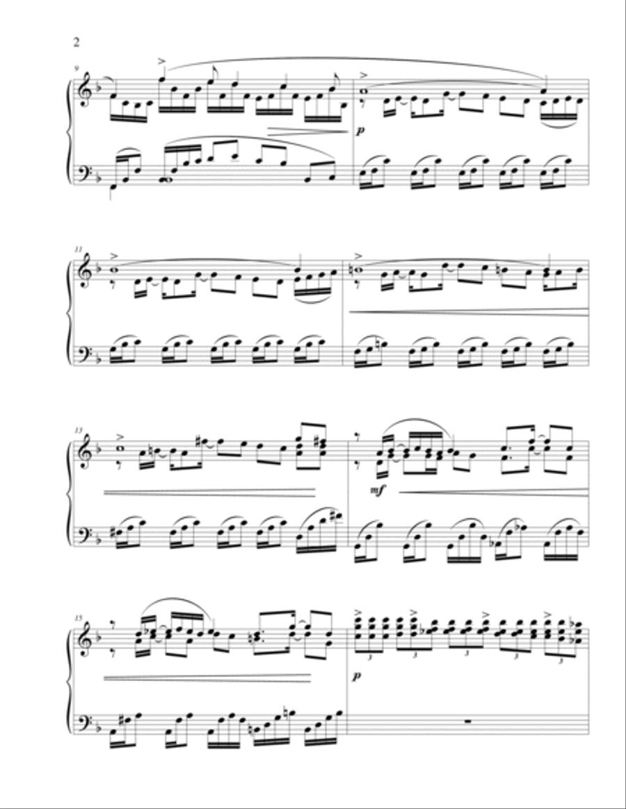 Arrhythmia in D Minor Piano Solo scores gallery preview page 2