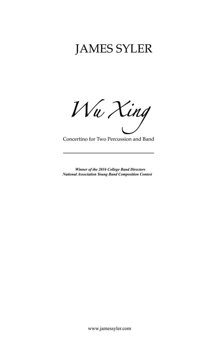 Wu Xing: Score Wu Xing: Score Concert Band scores gallery preview page 1