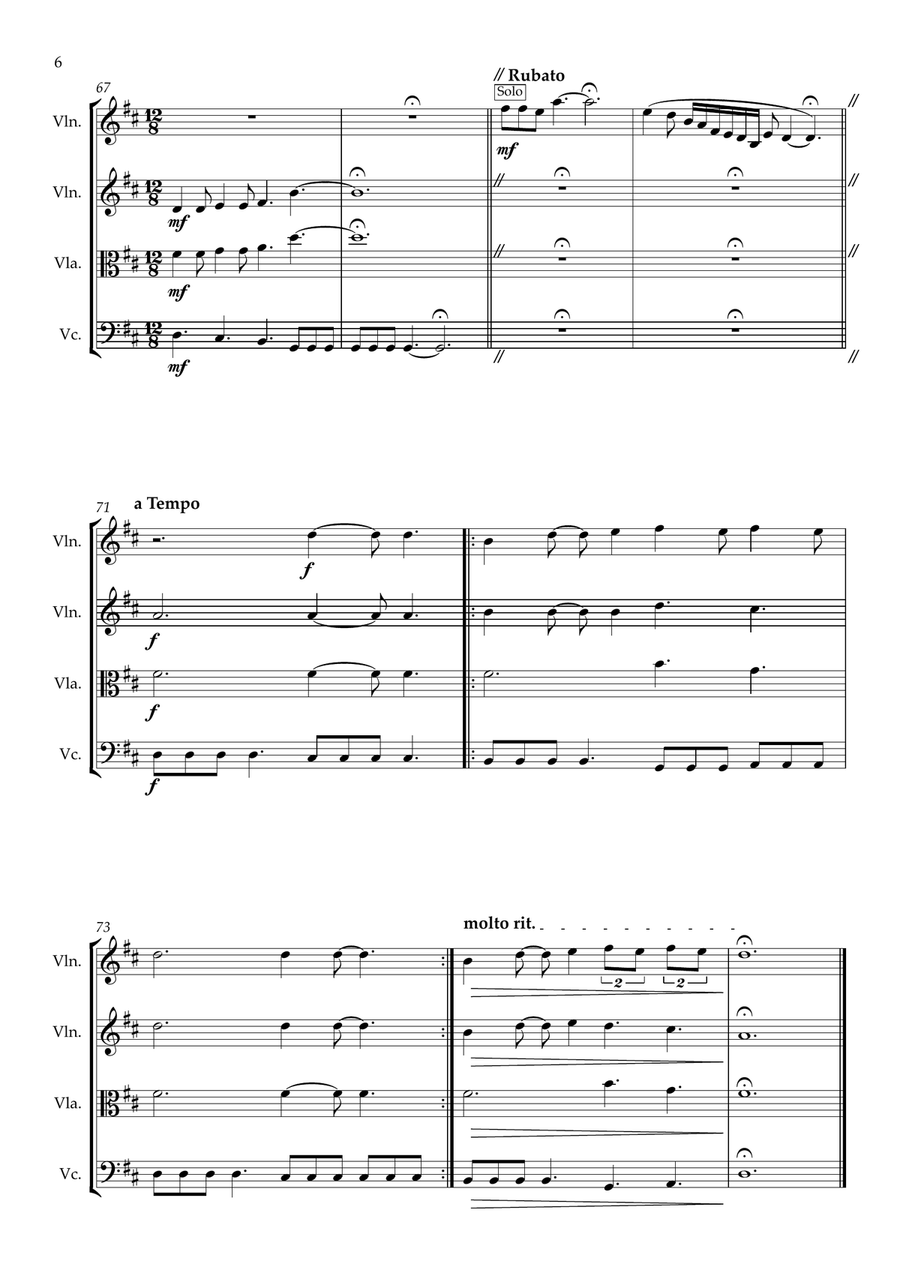 Somebody To Love String Quartet scores gallery preview page 6