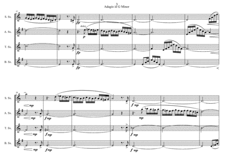 ADAGIO IN G MINOR (Sax quartet) image number null