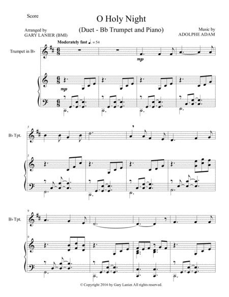 CHRISTMAS SPLENDOR SUITE (Bb Trumpet and Piano with Score & Parts) image number null