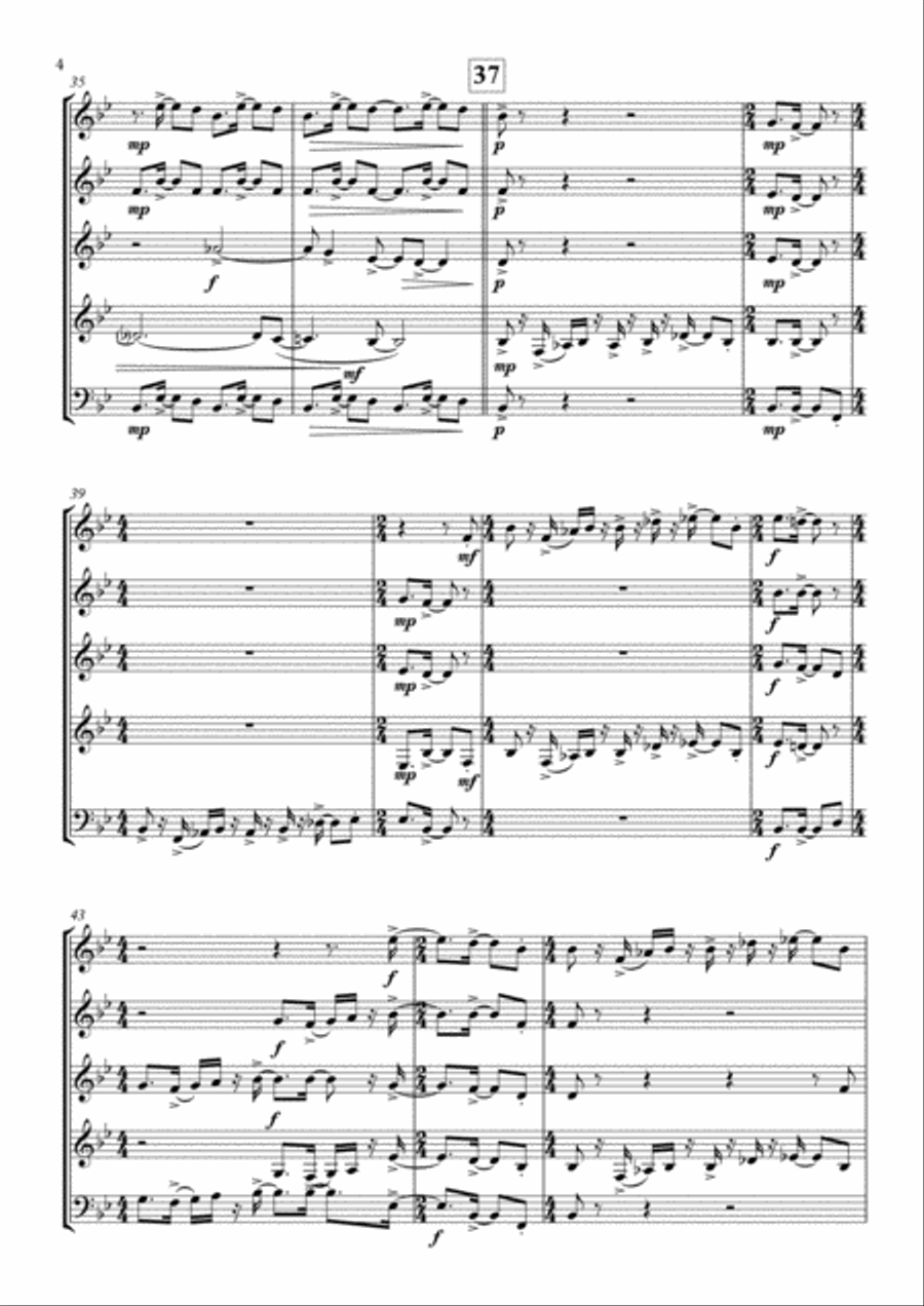 The good Preacher Wneceslas for Saxophone Quintet 2017 Holiday contest entry Saxophone Quintet scores gallery preview page 4