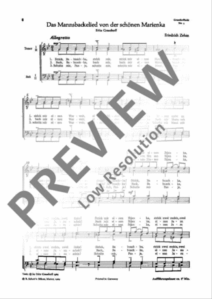 Grasshoffiade TTBB scores gallery preview page 7