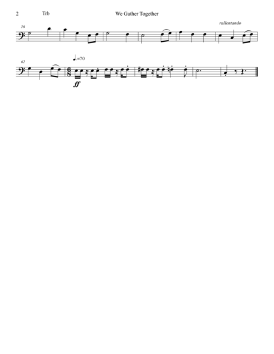 We Gather Together We Gather Together Brass Ensemble scores gallery preview page 4