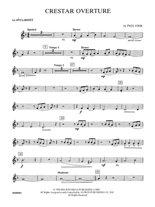Crestar Overture: 1st B-flat Clarinet