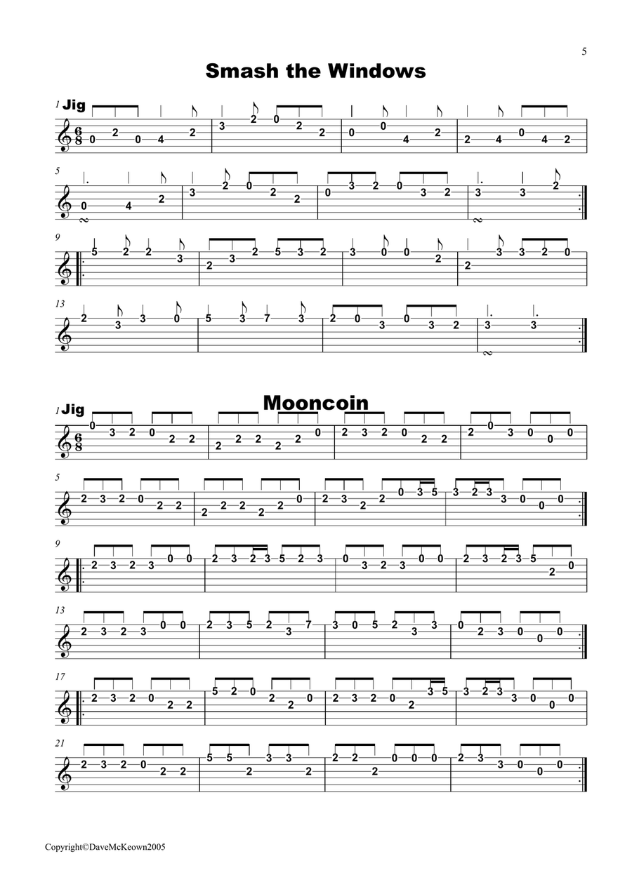 Irish Dance Music Vol.2 for Guitar Tab EADGBE; 50 Jigs, Reels, Hornpipes and more.... Acoustic Guitar scores gallery preview page 5