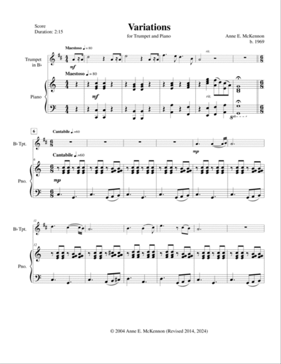 Variations (Trumpet) Variations (Trumpet) Trumpet Solo scores gallery preview page 2