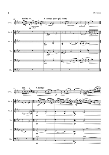 Ysaye Berceuse Op. 20 for Violin and String Orchestra image number null