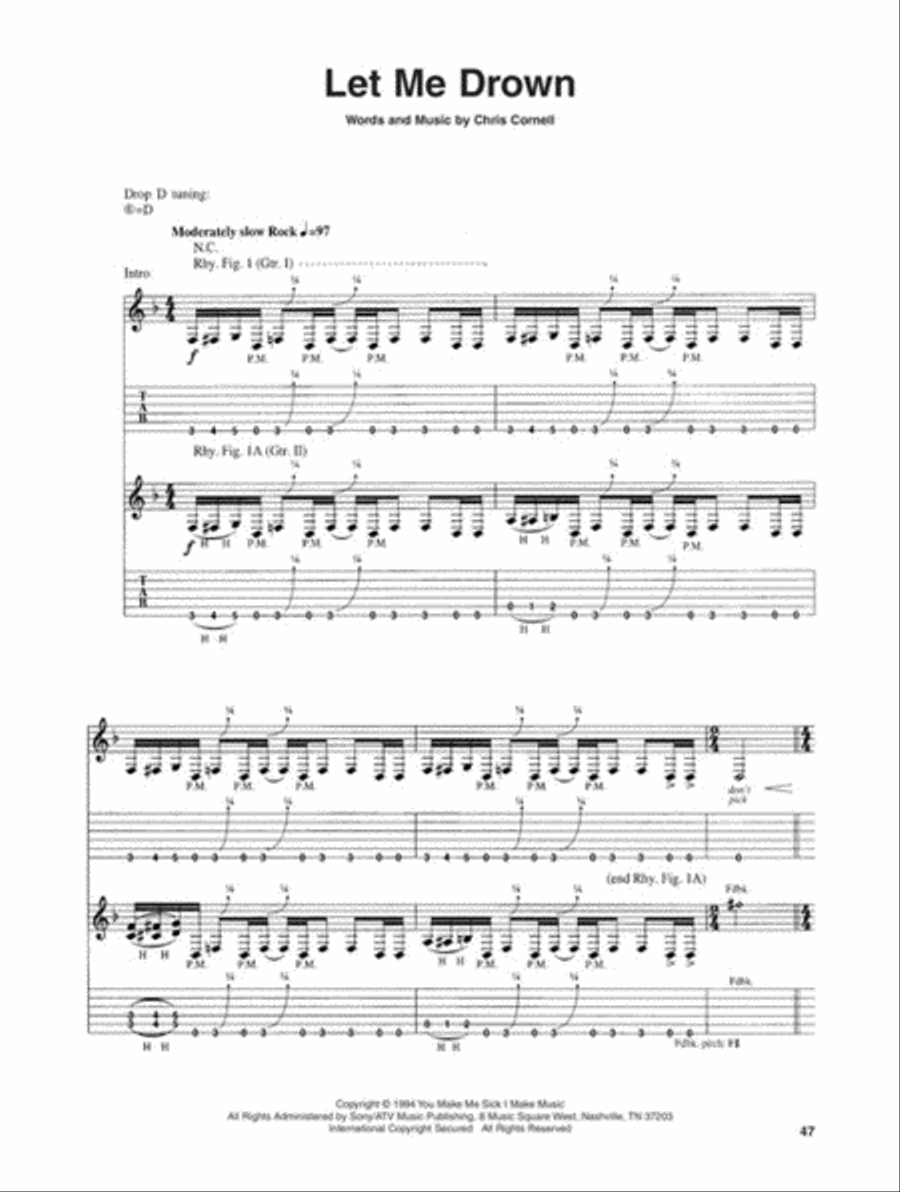 Soundgarden – Guitar Anthology Electric Guitar scores gallery preview page 5