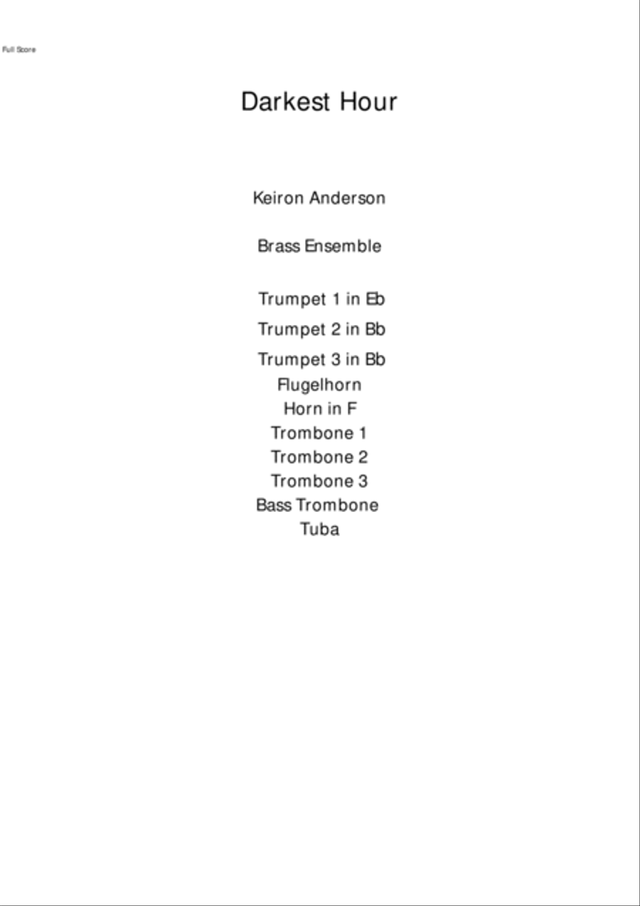Darkest Hour Brass Ensemble scores gallery preview page 1