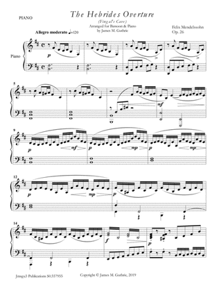 Mendelssohn: the Hebrides Overture for Bassoon & Piano