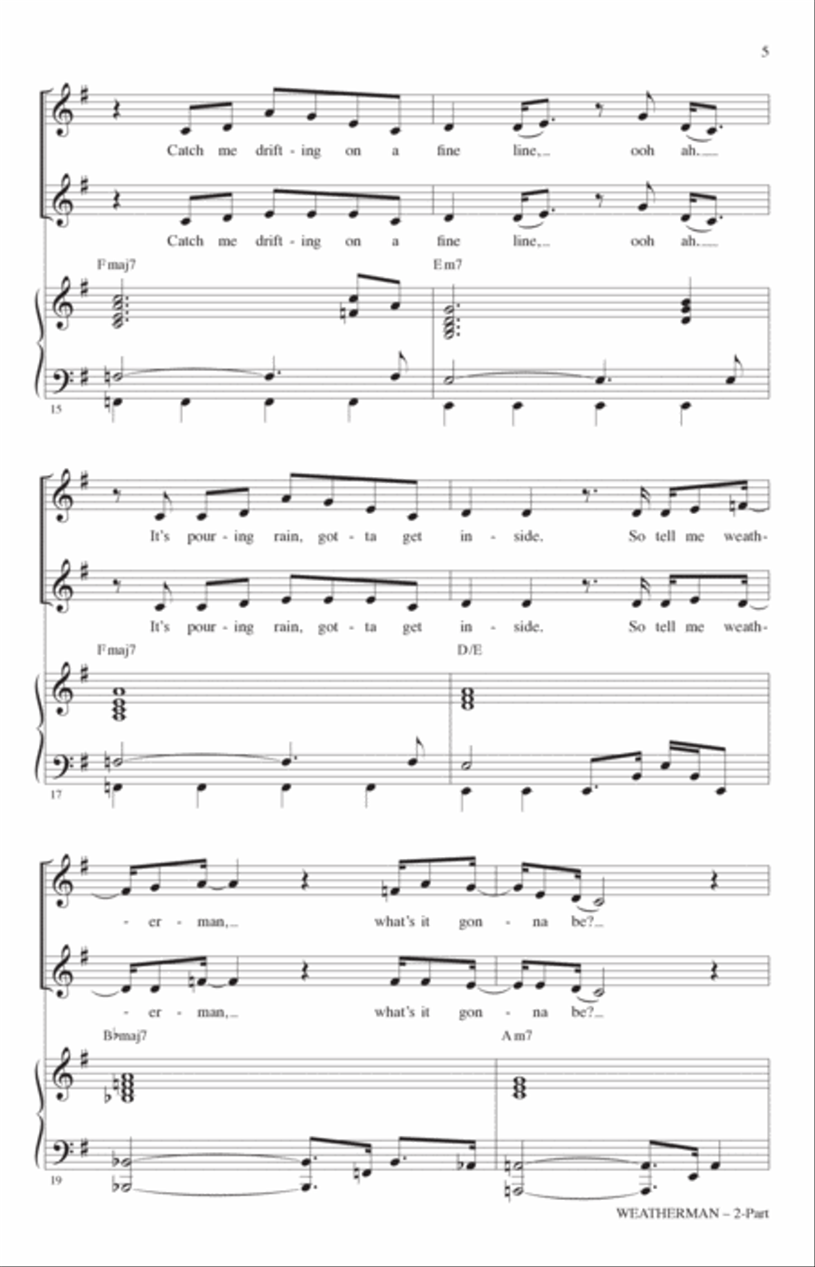 Weatherman (arr. Roger Emerson) 2-Part scores gallery preview page 3