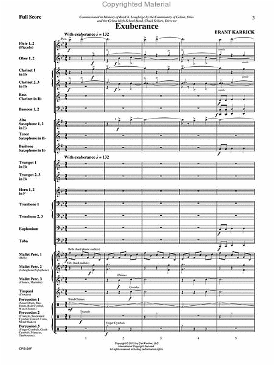 Exuberance Concert Band scores gallery preview page 2