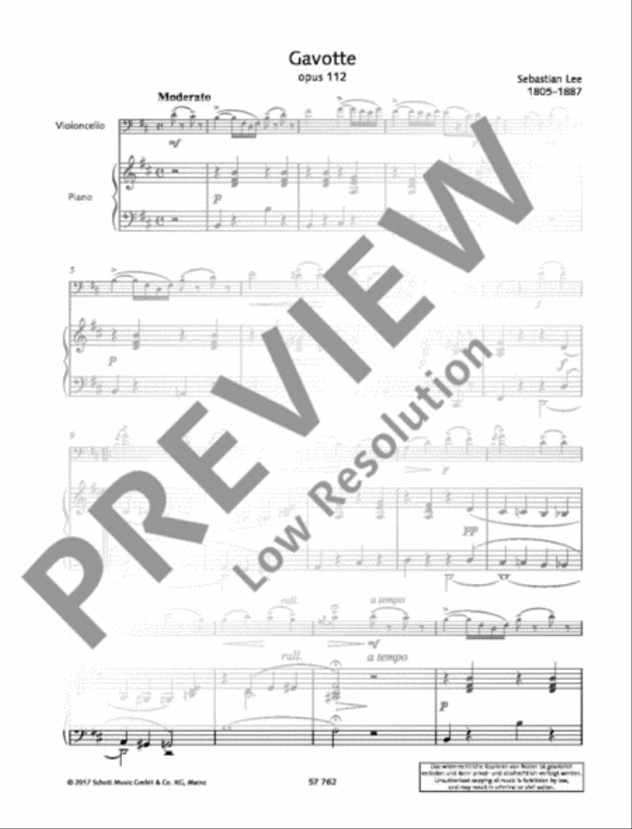 Gavotte Piano Accompaniment scores gallery preview page 5